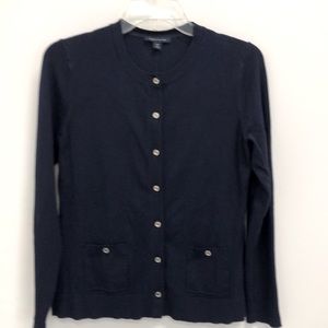 Navy blue button down cardigan